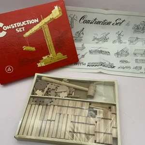 Vintage Wooden Construction Set 4 Toy WB192 NOS China - Picture 1 of 4