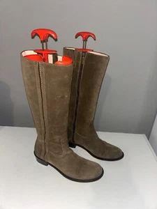 Hobbs khaki leather zip detail leather lined boots uk 5 - Picture 1 of 5