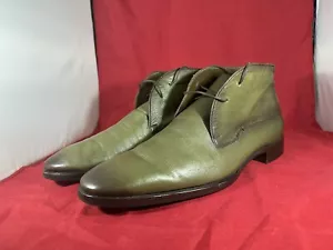 BERLUTI Leather Ankle Chukka Boots Dress Shoes UK 11 US 12 Green Patina - Picture 1 of 15