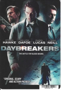 DAYBREAKERS - Blockbuster Shelf Card - Ethan Hawke - AUTHENTIC - Picture 1 of 1