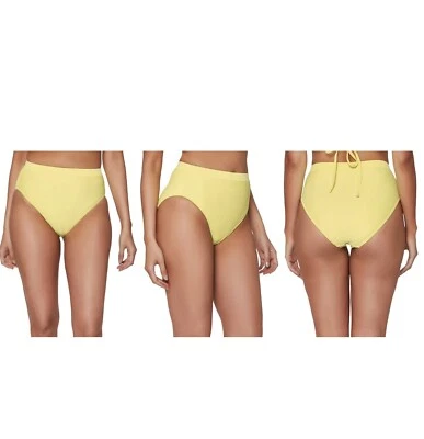 Nuevo con etiquetas Traje de baño para mujer Js Jessica Simpson cintura alta inferior, amarillo - TALLA M Foto 1 de 4