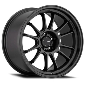 18x12 +20 Konig Hypergram 5x114.3 Matte Black Wheels (Set of 4) - Picture 1 of 2