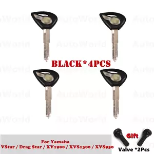 Llave en blanco sin cortar para Yamaha VStar / Drag Star / XV1900 / XVS1300 / XVS950 4 piezas BL - Imagen 1 de 6
