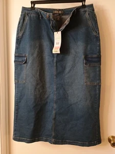 Maxi Falda Boho Hippie Jean Azul Denim Algodón Colección ALIVIA FORD Talla 14W - Imagen 1 de 8