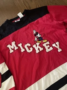 MAGLIA DISNEY MICKEY & CO TOPOLINO #7 ricamata rossa taglia alta grande - Foto 1 di 11