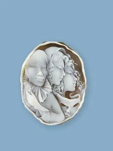 Cameo Italy  Venetian Carnival  mm. 65   Artisanat   Big Cameo  with  Guarranty  - Picture 1 of 2
