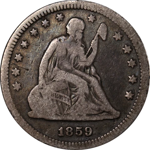 1859-P Seated Liberty Quarter Great Deals From The Executive Coin Company Cover