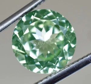 4.80 Ct Natural Green Peridot Round Shape VVS Pak Gemstone AGL Certified - Picture 1 of 7