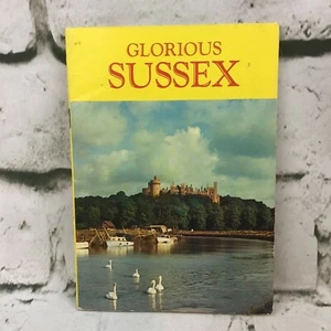 Vintage Glorious Sussex Colorful Souvenir Tourist Guidebook Collectible PB - Picture 1 of 6