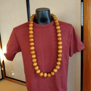 Buddhist prayer beads Rare Rosary necklace Wooden large beads Zen Japan Made - Picture 1 of 13