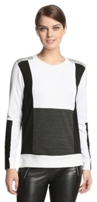 Aiko Sudadera Negra Gris Blanca Cremallera Laterales Top Camisa Para Mujer Talla M Foto 1 de 4