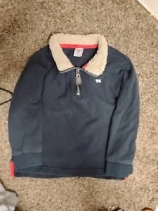 Carter’s Boy’s Pullover Quarter Zip Sweater blue red - Picture 1 of 3