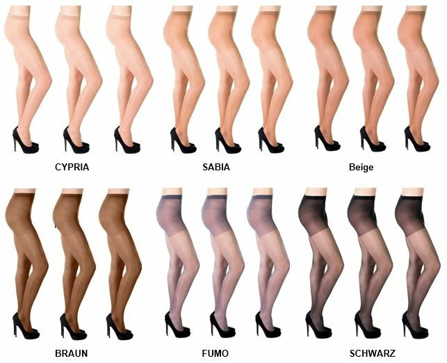 günstige 20 DEN Damenstrumpfhose Feinstrumpfhose ohne Muster Lycra NEU - Bild 1 von 1