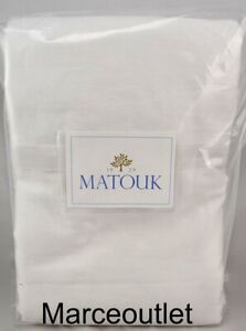 Matouk Nocturne Egyptian Cotton Sateen FULL / QUEEN Duvet Cover White / White