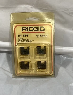 RIDGID 1/4" NPT 12-R PIPE THREADING DIES 111-R 11-R 00-R 37815 RED. NOS - Image 1 of 2