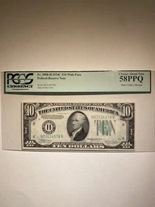 Federal Reserve Note $10 1934 Wide Face - Picture 1 of 2