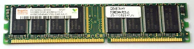 Hynix PC3200 DDR400 512mb cl3 - Image 1 of 2