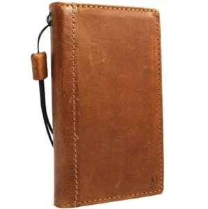 Funda de Cuero Retro Genuino para Samsung Galaxy S10 Cartera Libro Delgada Correa de Goma - Imagen 1 de 6