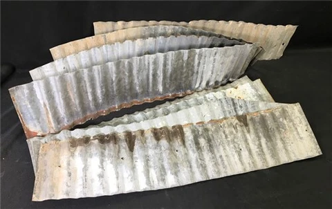 8 Galvanized Tin Sheets, Roof Ceiling Sink Backsplash, Architectural Salvage A11 Cover