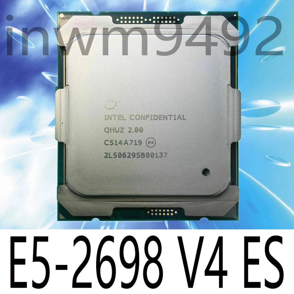 Intel Xeon E5-2698 V4 ES QHUZ 2.0GHz 20-Core 50MB LGA2011-3 CPU Processor - Image 1 of 1