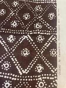 Carolina Irving Zig Zag in Mocha 3.4 yards - Picture 1 of 3