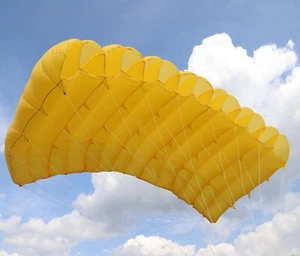 Sharpchuter 244 skydiving parachute reserve canopy - YELLOW 7 cell - mint shape - Picture 1 of 5