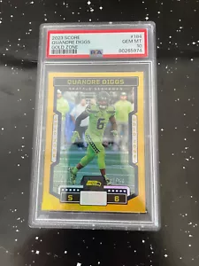 Quandre Diggs #184 - PSA 10! (POP.1!)Gold Zone Bookend #1/50 - 2023 Panini Score - Picture 1 of 3