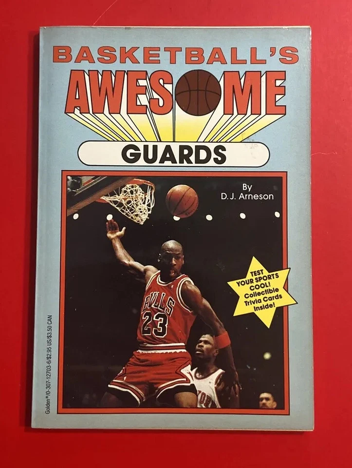 CHICAGO BULLS MICHAEL JORDAN Basketball Awesome Guards Book 1991 Vtg DJ Arneson Foto 1 de 4
