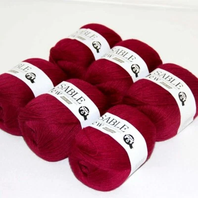 WOOL 6X50gr Super Warm Pure High Cashmere Blankets Rugs Hand Crochet Yarn 29 - Image 1 of 4