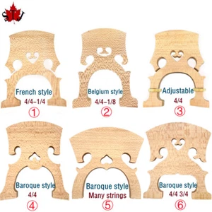 3 puentes de violonchelo de diferentes tipos para violonchelos 4/4 3/4 1/2 1/4 o 1/8, madera de arce - Imagen 1 de 20