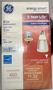 GE Lighting 80892 Energy Smart CFL 11-Watt (45-watt replacement) 400-Lumen R20 - Picture 1 of 5
