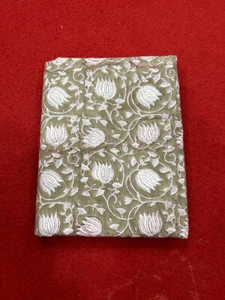 Print_805 Handmade Floral Running Cotton Indian Fabric 10 Yard New Hand-Block - Picture 1 of 8