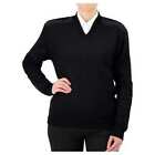 COBMEX 2025 V-Neck Military Sweater,Black,L