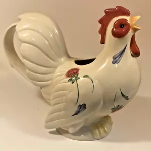 LENOX Rooster Pitcher - Poppies On Blue Barnyard Collection - Picture 1 of 6