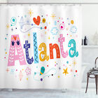 Georgia Shower Curtain Colorful Smile Calligraphy
