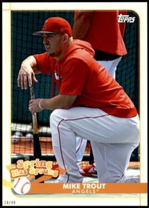 Mike Trout 2020 Topps Opening Day Spring has Sprung 5x7 #SHS-16 18/49 Angels