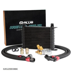 Fit For Universal 15 Row AN10 Engine Oil Cooler+Filter Adapter M20x 1.5 Hose Kit - Picture 1 of 9