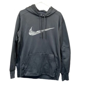 Suéter con capucha Nike gris Dri-Fit para hombre con bolsillos canguro talla grande - Imagen 1 de 5