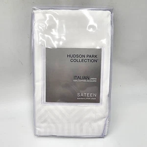 Hudson Park Collection Italian Tivoli Jacquard Standard Sham 20 IN X 28 - Picture 1 of 2