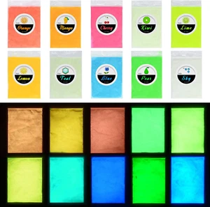 Glow in the Dark Pigment Powder - Epoxy Resin Color Pigment Dyes for DIY Slime C - Picture 1 of 12
