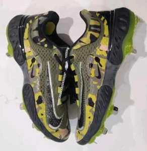 Men's Size 12.5 Nike Alpha Huarache Elite 4 Low Military Camo Baseball Cleats - Picture 1 of 9