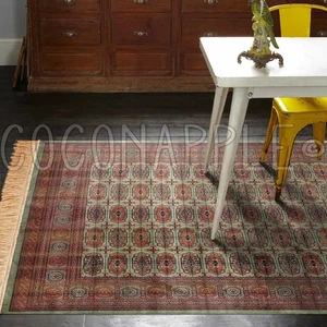 ANKARA PERSIAN GREEN THIN ART-SILK FLOOR RUG MAT (XS) 100x137cm **FREE DELIVERY* - Bild 1 von 4