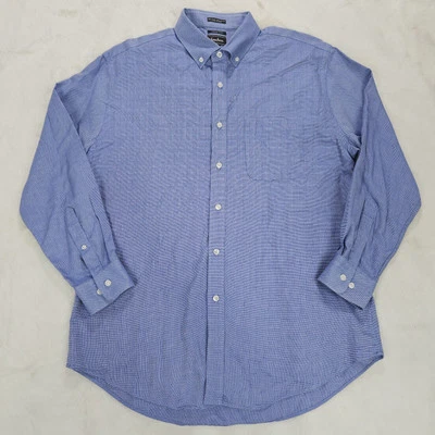 Neiman Marcus Trim Fit 80s 2-ply Cotton Long Sleeve Button Up Shirt Men 17 32/33 - Image 1 of 4