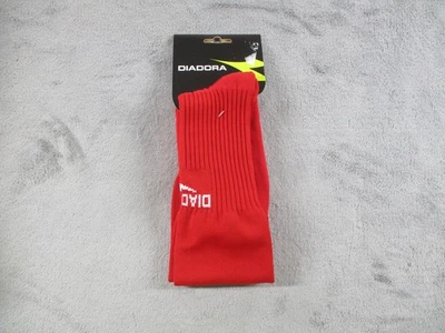 Diadora Socks Soccer Squadra Made in Italy Football Size Large Red 110 NWT - Image 1 of 4
