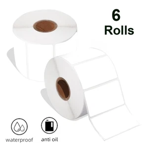 6 Rolls 2.25" x 1.25" Direct Thermal Shipping Barcode Labels 1000/Roll for Zebra - Picture 1 of 6