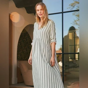 Haven Well Within Organic Cotton Gauze Caftan Dress Relaxed Fit Size Small - Picture 1 of 11