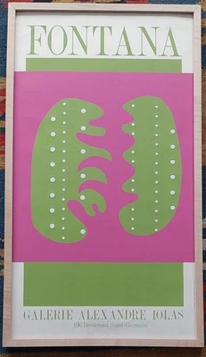Póster serigrafiado original Lucio FONTANA "Concetto Spaziale", 1966 Foto 1 de 4