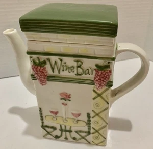 Vintage Ceramic Teapot With Lid. Unique Design Conversation Piece - Picture 1 of 12