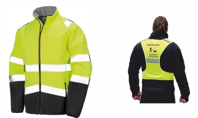 Hundewarnweste Mantrailing Weste Warnschutzjacke Hundetraining Softshelljacke - Bild 1 von 4