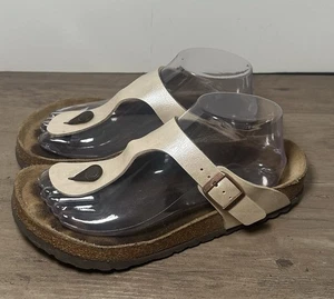 Birkenstock Sandalen Gizeh Leder Creme Schimmer US 8/8,5 EU39 - Bild 1 von 10